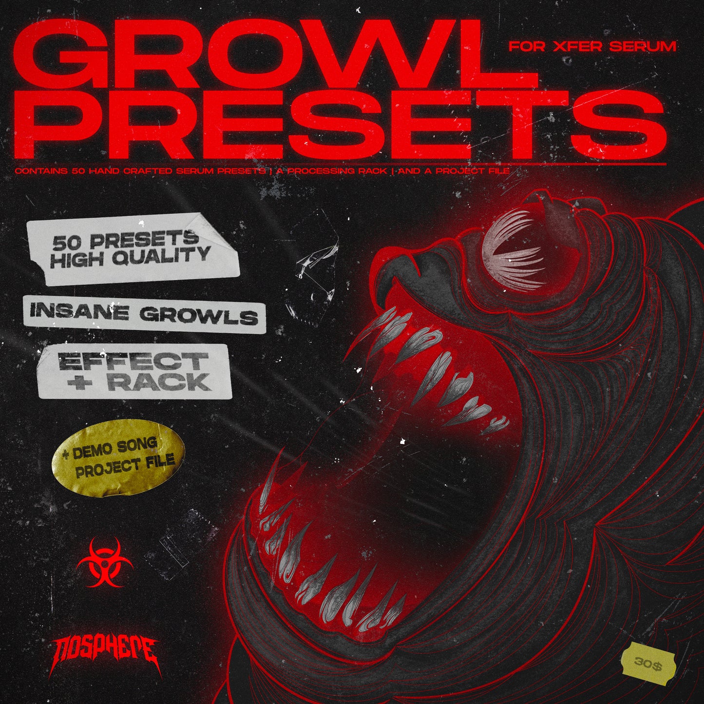 GROWL PRESETS for XFER SERUM (by Nosphere)
